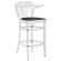 CHAUSEY | Sgabello Barhocker in compensato | Legno / Pelle | Bianco