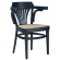 CHAUSEY | Sedie in legno curvato | Intreccio in rattan | Blu scuro | Legno curvato