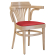 CHAUSEY | Buikstoel | Hout / Leer Rood | Eik | Buikstoel