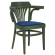 CHAUSEY | Bughouten stoel | Hout / Fluwelen Blauw | Olijfgroen | Bughouten
