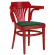 CHAUSEY | Buiskrukkstoel | Hout / Fluweel Groen | Rood | Buiskrukkstoel