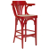 Chausey | Bugholz Barhocker | Holz / Geflecht | Rot | Bugholz