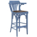 Chausey | Bugholz Barhocker | Holz / Leder | Blau / Braun | Bugholz