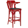 Chausey | Bugholz Barhocker | Holz / Leder | Rot | Bugholz