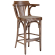 Chausey | Bugholz Barhocker | Holz / Leder | Vintage Old Patina / Taupe | Bugholz