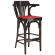 Chausey | Bugholz Barhocker | Holz / Leder | Wenge / Rot | Bugholz