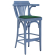 Chausey | Sgabello Barhocker in Legno | Legno / Velluto | Blu / Verde | Legno Curvato