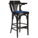 Chausey | Bugholz Barhocker | Holz / Samt | Schwarz / Blau | Bugholz
