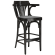Chausey | Bugholz Barhocker | Holz / Samt | Schwarz / Grau | Bugholz