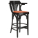Chausey | Bugholz Barhocker | Holz / Samt | Schwarz / Orange | Bugholz