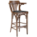 Chausey | Bugholz Barhocker | Holz / Samt | Vintage Old Patina / Schwarz | Bugholz