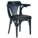 Chausey | Fauteuil en bois courbé | Bois / Cuir | Bleu foncé | Bugholz
