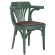 Chausey | Fauteuil en bois bent, bois / cuir | Vert / Brun | bois bent