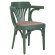Chausey | Chaise en coque de bois | Bois / Cuir | Vert / Taupe | Coque de bois