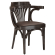 Chausey | Fauteuil en bois moulé | Bois / Cuir | Wengé / Brun | Bois moulé