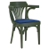Chausey | Fauteuil en bois curvé | Bois / Velours | Vert olive / Bleu | Bois courbé