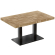 CM | Bistro Tisch | 120 x 70 cm | H 77 cm | Eiche | Gestell: Schwarz
