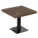 CM | Bistro Tisch | 80 x 80 cm | H 77 cm | Walnuß | Gestell: Schwarz