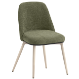 TINA | Hotel Stuhl | Textil/Stoff | Grün | Gestell: Weiß | Drehfunktion