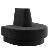 Schmidt S | Gastro Boot Bench | Height: 120 cm | Black | Smooth | Velour