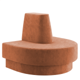 Schmidt S | Gastro Boot Bench | Height: 100 cm | Orange | Smooth | Velvet