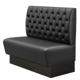 DenverE | Gastrobank | B:H 200 x 103 cm | Svart | Chesterfield | Läder