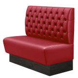 DenverE | Gastrobank | B:H 180 x 103 cm | Röd | Chesterfield | Läder