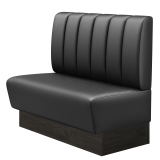 DenverE | Banco para gastro | H: 140 x 103 cm | Negro | Rayado | Cuero