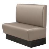 DenverE | Gastrobank | B:H 200 x 103 cm | Taupe | Slät | Läder