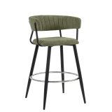 ELIN | Hotel Barhocker | Grün | Stoff/Textil