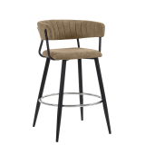 ELIN | Hotel Barhocker | Taupe | Stoff/Textil