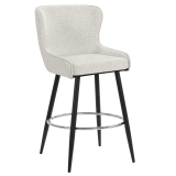 JULIUS | Hotel Barhocker | Teddystoff | Creme | Drehfunktion