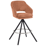 KIARA | Hotel Barhocker | Orange | Stoff/Textil | Drehfuß
