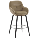 LEANO | Hotel Barkruk | Fluweel | Taupe