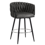 MARIS | Hotel Barhocker | Leder | Schwarz | Drehfunktion