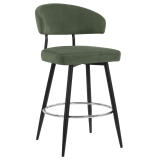 SARA | Hotel Barhocker | Grün| Samt