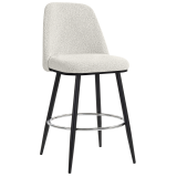 TINA | Hotel Barhocker | Teddystoff | Creme | Drehfunktion