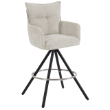 VERONIKA | Hotel Barhocker | Beige | Stoff/Textil | Drehfuß