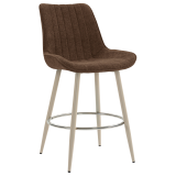 EMILY | Hotel Barhocker | Stoff/Textil | Braun