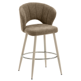 JOHANNA | Hotel Barhocker | Stoff/Textil | Taupe