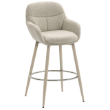 LEANO | Hotel Barhocker | Teddystoff | Beige