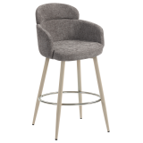 SELINA | Hotel Barhocker | Stoff/Textil | Grau