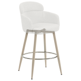 SELINA | Hotel Barhocker | Teddystoff | Creme