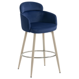 SELINA | Hotel Barhocker | Samt | Blau