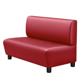 DenverF | Gastro Lounge Bank | B:H 160 x 74 cm | Rot | Glatt | Leder