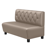 DenverF | Gastro Lounge Bank | B:H 100 x 74 cm | Taupe | Chesterfield Raute | Leder