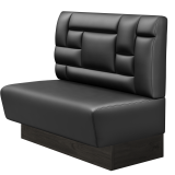 DENVER BIG | Gastrobank | B:H 100 x 103 cm | Schwarz | Tetris Design | Leder