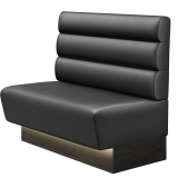 DENVER BIG | Banco per gastronomia | H: 100 x 103 cm | Nero | A righe orizzontali | Pelle | LED