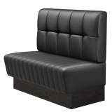 MATILDA | Gastrobank | B:H 100 x 103 cm | Schwarz | Button | Leder