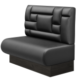NINVA | Gastrobank | B:H 100 x 103 cm | Schwarz | Tetris Design | Leder
